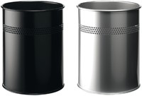 Corbeille à papier Durable 3300-23 15L 30mm perforations argent-2
