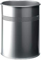 Corbeille à papier Durable 3300-23 15L 30mm perforations argent