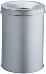 Papierkorb mit Flammendeckel Vepabins 15l 26cm grau