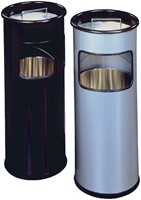 Aschenpapierbehälter Durable 3330-23 rund silbermetallic-2