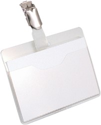 Badge Durable 8106 mit Clip quer offen 60x90mm