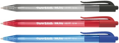 Stylo bille Paper Mate Inkjoy 100RT Medium noir-3