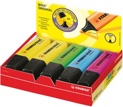 Surligneur STABILO BOSS Original 70/10 assorti 4 couleurs 10 pièces
