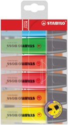 Surligneur STABILO BOSS Orignal 70/6 assorti blister 6 pièces