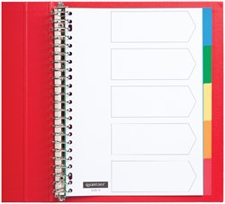 Intercalaire Quantore 23 perforations 5 onglets PP assorti