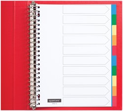 Intercalaire Quantore 23 perforations 10 onglets PP assorti
