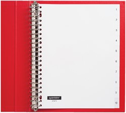 Intercalaire Quantore 23 perforations numéro 1-10 PP blanc