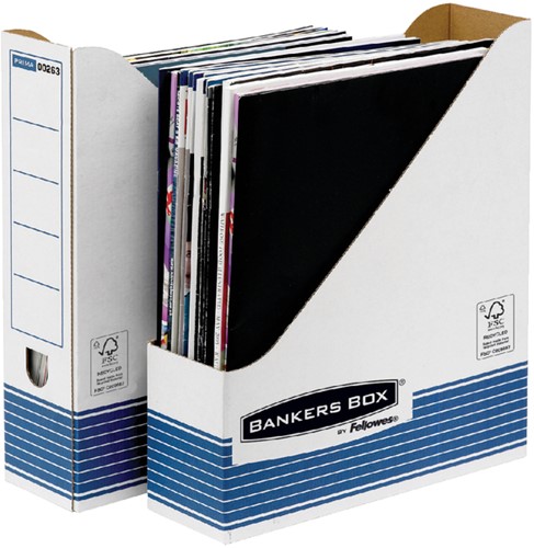 Magazine cassette Bankers Box System A4 white blue