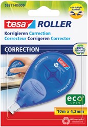 Correction tape tesa® ecoLogo® right & left handed 10mx4,2mm blister
