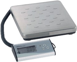 Paketwaage MAUL Cargo 120kg Metallschale 27x27cm +9V Batterie silber