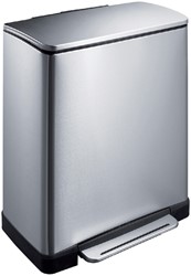 Poubelle à pédale EKO E-Cube 50 litres inox