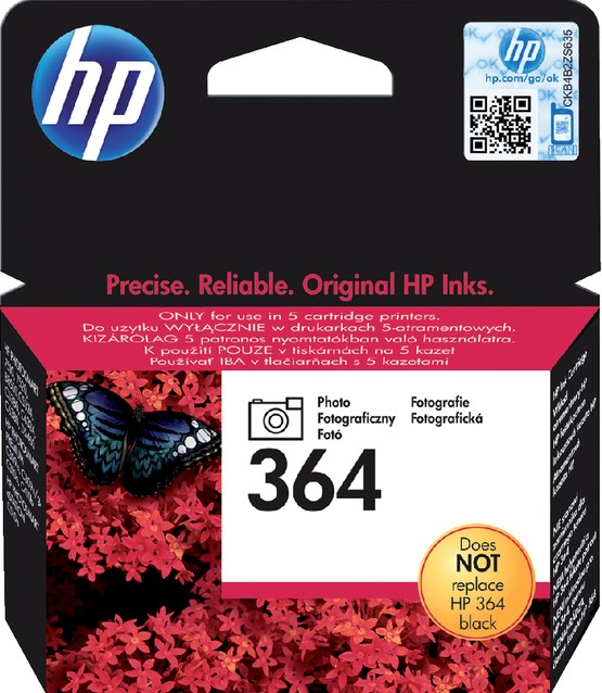 pijn hoofdkussen NieuwZeeland Inktcartridge HP CB317EE 364 foto zwart Muldi