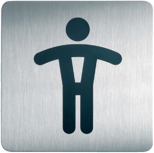 Piktogramm für Pinnwand Dauerhaft 4954 Quadratische Toilette für Herren 150mm