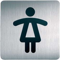 Bulletin board pictogram Durable 4956 square toilet ladies 150mm