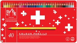 Crayon de couleur Caran d’Ache Swisscolor Aquarel 40 pièces assorti