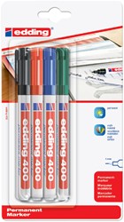 Marqueur edding 400 ogive 1mm assorti blister 4 pièces