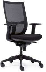 Chaise de bureau Euroseats Curve pied croix plastique noir