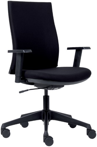 Chaise de bureau Euroseats Cannillo dos noir rembourré-2