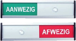 Plaque Aanwezig/Afwezig 125x30mm