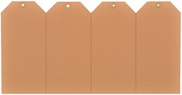 Label cardboard nr 2 200gr 40x80mm chamois 1000 pieces-2