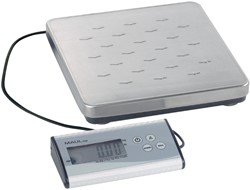 Paketwaage MAUL Cargo 50kg Metallschale 27x27cm + 9V Batterie silber