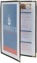 Menu card Securit A4 2-piece for 4 pages transparent 3 pieces