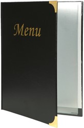 Menu card Securit A4 4 x 2 bags black