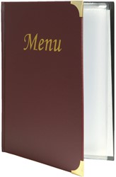 Protège-menu Securit A4 4x 2 pochettes bordeaux