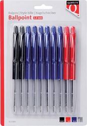 Stylo bille Quantore rétractable assorti 10 pièces