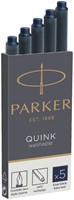 Cartouche d’encre Parker Quink bleu/ noir permanent paquet 5 pièces-2