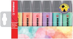 Surligneur STABILO BOSS Original 70/6 pastel assorti étui 6 pièces