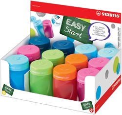 Taille-crayon STABILO Easy 4500 3-en-1 assorti gaucher ou droitier et couleurs