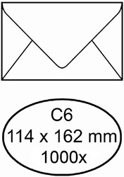 Umschlag IEZZY Bank C6 114x162mm gummiert weiß 1000 Stück