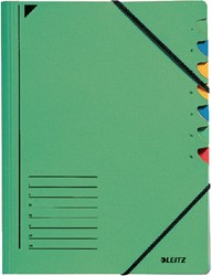 Sorting folder Leitz 7 tabs cardboard green