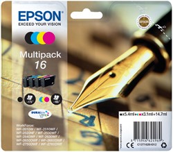 Ink cartridge Epson 16 T1626 black + 3 colors
