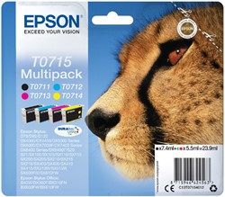 Ink cartridge Epson T0715 black + 3 colors