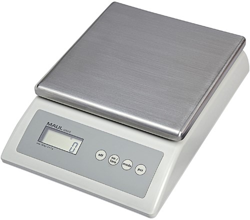 Paketwaage MAUL Count 10kg Metallschale 17x17.5cm 220V + Batterie grau
