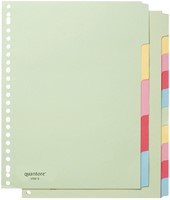 Intercalaire Quantore 23 perforations 5 onglets carton assorti-2