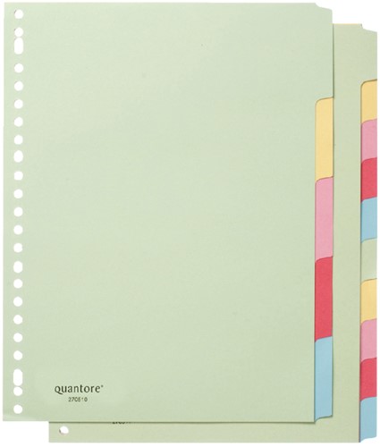 Intercalaire Quantore 23 perforations 5 onglets carton assorti-2