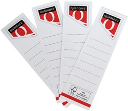 Etiquette dorsale Quantore Small 30x190mm à insérer blanc 10 pièces