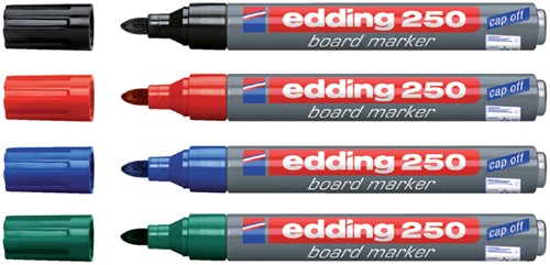 Marqueur tableau blanc edding 250 ogive 1,5-3mm rouge-2