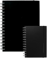 Carnet de notes Quantore A5 spirale ligné 192 pages 80g noir-3