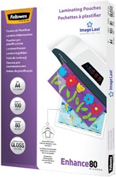 Laminating pouch Fellowes A4 2x80micron gloss 100 pcs