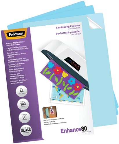 Laminating pouch Fellowes A4 self-adhesive 2x80micron 100 pcs-2