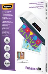 Laminating pouch Fellowes A4 self-adhesive 2x80micron 100 pcs