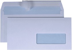 Umschlag Quantore 114x229mm Fenster 4x11cm rechts selbstklebend 50 Stk