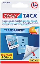 Klebepads tesa® TACK doppelseitig transparent 200 Stück
