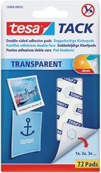 Klebepads tesa® TACK doppelseitig transparent 72 Stück