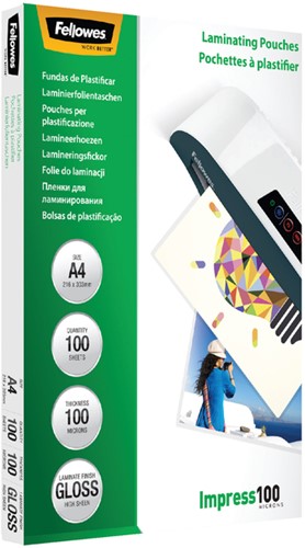 Lamineerhoes Fellowes A4 2x100micron glans 100 stuks-3