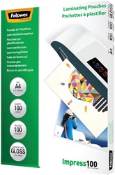 Laminating pouch Fellowes A4 2x100micron gloss 100 pcs